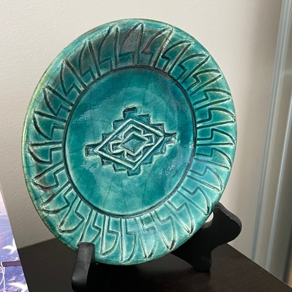 Handmade ceramic raku pottery dish or bowl southwestern - Picture 2 of 7